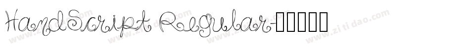 HandScript Regular字体转换